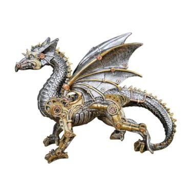 Imagem de Fxzqgnh Estátua Mecânica, Design Industrial, Item de Colecionador, Ornamento, Resina, Artesanato Steampunk para Mesa, Prateleira, Sala de Estar, Escritório, Dragão Voador, Tamanho real