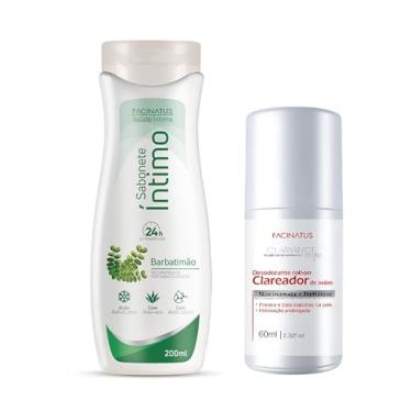 Imagem de Kit Higiene Feminina Sabonete Íntima + Roll-on Clareador (Barbatimão/Roll-on)