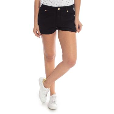 Imagem de Bermuda Sarja Aleatory Feminina Sunrise Preta-Feminino