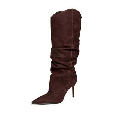 Imagem de SCHUTZ Botas femininas Maryana Up Slouch, Raiz marrom, 37