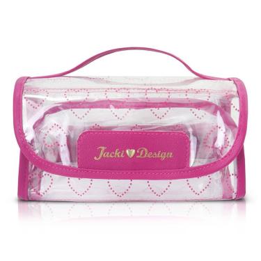 Imagem de Necessaire Rocambole Transparente Jacki Design - Love Pink