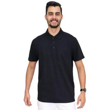 Imagem de Camisa masculina polo 65% Poliéster e 35% Viscose com bolso - DEMORGAN
