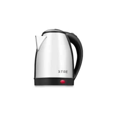 Imagem de Chaleira Elétrica 2 Litros, Aço Inoxidável, 1000W, Base 360°, Desligamento Automático, Preta e Inox, 127V