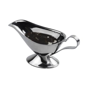 Imagem de Tigela de molho,Copo de tempero de aço inoxidável de 10 onças com alça - Prato de servir molhos para salada, creme, usado em casa e na cozinha para jantares, refeições de feriados e festas Maidong
