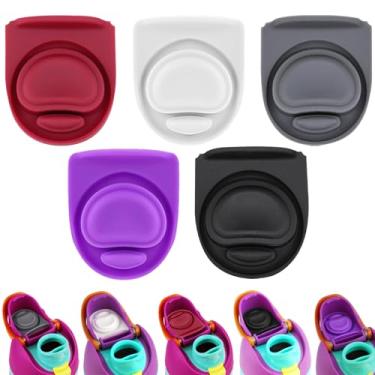 Imagem de ZUGHXMS 5 peças de rolha de substituição de vedação de borracha compatível com Owala FreeSip, junta superior de tampa de silicone para Owalla 16/24/25/32/1,134 g, peças de plugue reutilizáveis para