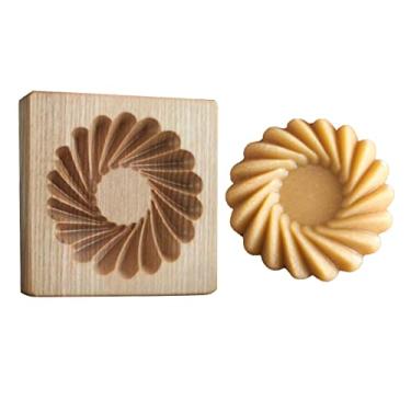 Imagem de Cortador de biscoito esculpido molde de prensa de biscoitos, molde de gravação em relevo, cortador de biscoito de madeira, carimbos de prensas de biscoitos, faça você mesmo, Dia das Bruxas, Ação de