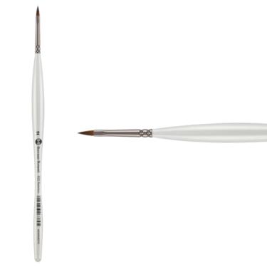 Imagem de Borciani e Bonazzi Pincel sintético Unico Fiamatto Série 822, língua de gato, tamanho 2, para pintura acrílica e aquarela, cabo ergonômico, amigo dos animais, virola de latão, feito à mão na Itália