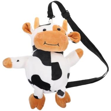 Imagem de Healeved Adorável bolsa de pelúcia em forma de vaca transversal com estampa de vaca acessórios para meninas