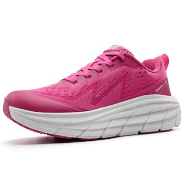 Imagem de KOLILI Tênis de caminhada feminino – Tênis esportivo para corrida e uso ativo, Fushia, 38