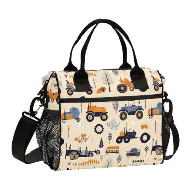 Imagem de ODAWA Lancheira térmica de trator agrícola para mulheres e homens, lancheira isolada grande