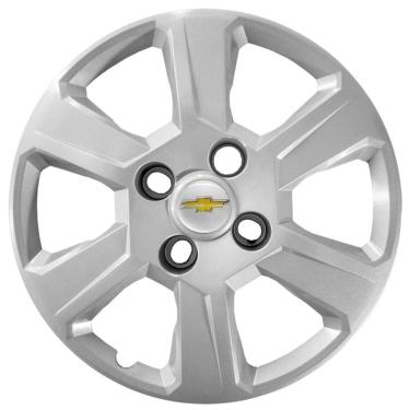 Imagem de Jogo 4 Calotas Aro 14 Emblema Gm Montana 2011 A 2020 Prata