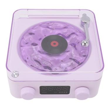 Imagem de Generic Alto-falante BT Vintage, Alto-falante Elegante Estilo Toca-discos de Luz Ambiente 3 Em 1 para Salas de Estar (Roxo)