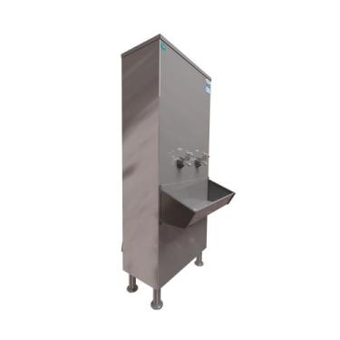 Imagem de Bebedouro Industrial de Piso BIXBP50 em Aço Inox Polido 50L c/ 2 Torne