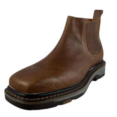 Imagem de Botina Texana Masculina Goyazes Couro Bufalo Ambar Solado Work Ref 207