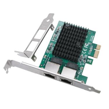 Imagem de CY Duas portas 2500Mbps 2,5Gbps para PCI-E PCI Express 1x GBE Gigabit 1000Mbps Ethernet Network LAN adaptador para placa-mãe de mesa