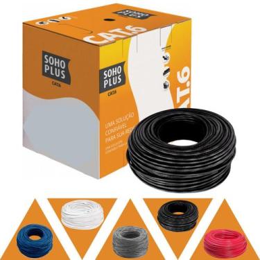 Imagem de Cabo De Rede Internet Furukawa Sohoplus Cat6 Cftv 200m Preto