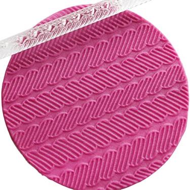 Imagem de GLOGLOW Rolo de Massa de Acrílico Com 28 Padrões, Material Compatível Com FDA, Aderência Confortável, 16 X 1 Cm, Leve para Produtos de Panificação de Massa e Pastelaria (52003 listras)