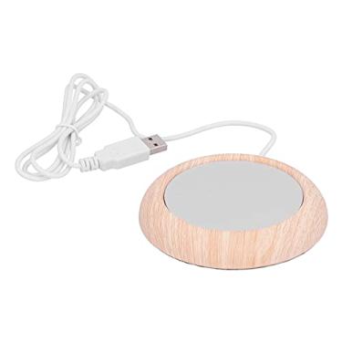 Imagem de GLOGLOW Outras Ferramentas e Acessórios de Cozinha Almofada, Tapete Aquecedor de Copo de Aquecimento Rápido 80 ℃ Com Design Anti-escaldadura para Leite, chá, café, Bebida, Padrão de Madeira,