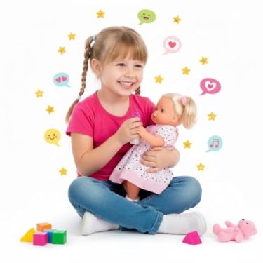 Imagem de BONECA ANGELINA FALA MAIS DE 50 FRASES DE PURO CARINHO - TIPO REBORN MAMADEIRA MILK MÁGICA - BRINQUEDO PARA MENINAS DIVERTIDO CRIATIVO INTERATIVO PRESENTE NIVER