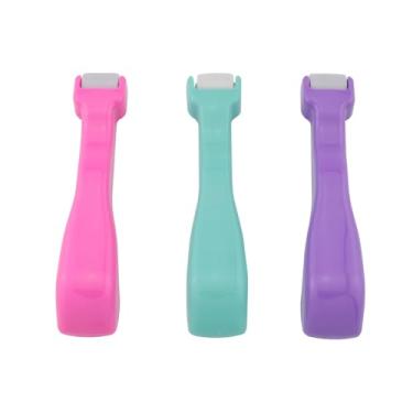Imagem de JianLing 3 peças ferramenta de costura rolo acolchoado tecido prensador de fixação alça de plástico rosa vermelho verde roxo para impressão acolchoado papel de parede roupa de cama tapete