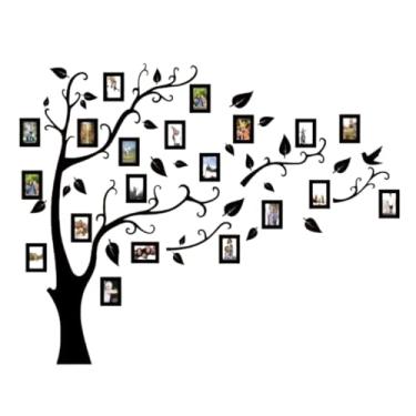Imagem de Árvore Genealógica 20 fotos 2 MTS mdf 20 fotos + palavra Família, Decoração de Parede para Casa Brasileira