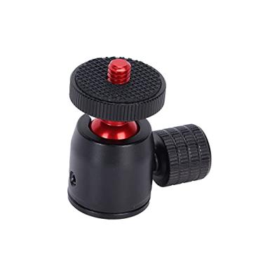 Imagem de GLOGLOW Suporte para Câmera Mini Cabeça Esférica, Liga de Alumínio, Giro de 360 ​​graus para DSLR e Luz de Anel, Compacto, Parafuso de 1/4 de Polegada, Montagem Em Sapata Pan-Tilt (bola vermelha)