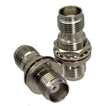Imagem de Conversor adaptador TNC fêmea para TNC fêmea Jack Nut Bulkhead RF conector terminal de fio coaxial