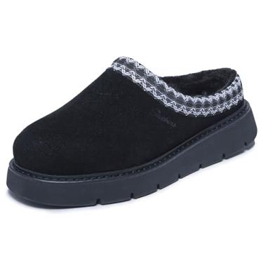 Imagem de Skechers Chinelo feminino aconchegante cascata, preto/preto, 39, Preto/preto, 39