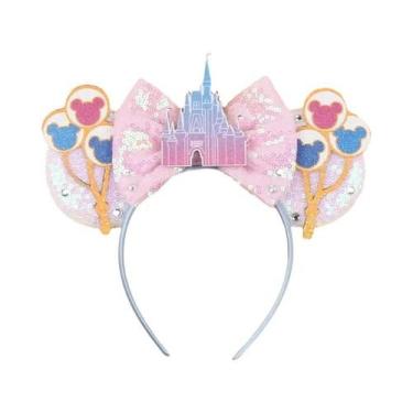 Imagem de Tiara De Glitter Minnie Mouse Para Meninas Com Laço De Lantejoulas Ace