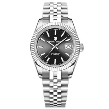 Imagem de Pagani Design Relógio masculino automático Movimento automático japonês Relógio clássico Cristal de safira 100 metros à prova d'água Relógio masculino comercial luminoso.. (Cinto de aço preto)