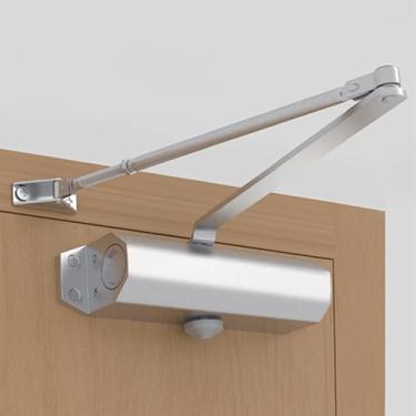 Imagem de Mola Aérea para Porta, Regulação Hidráulica de Velocidade em Dois Estágios, Prata