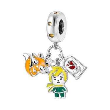 Imagem de Pulseira De Contas De Charme De Princesa Em Prata 925 Com Pingente De 