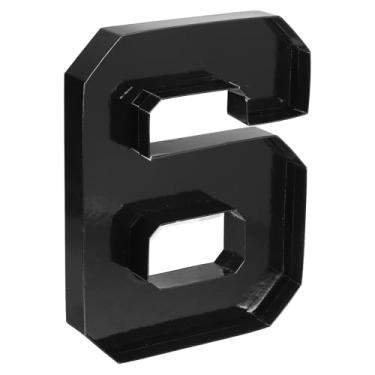 Imagem de PATIKIL Caixa de papel número 6 de 25,4 cm, caixa de papelão, recipiente preenchível para decoração de festa de aniversário de chocolate e doces, preto