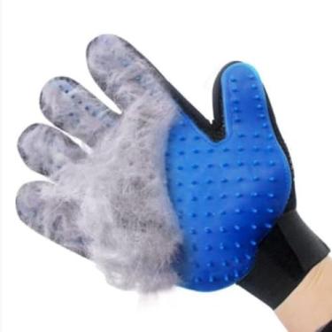 Imagem de Luva removedora de pelos de animais de estimação - Escova de limpeza suave para animais de estimação - Luva de massagem com design aprimorado de cinco dedos - perfeita para cães e gatos com pelo longo