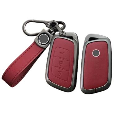 Imagem de Capa para chave de carro compatível com Foton Senior General G9/Paisagista/Yutu 9/8 captador/F9/Xiangling Q Chaveiro de couro de liga de zinco(B -2)