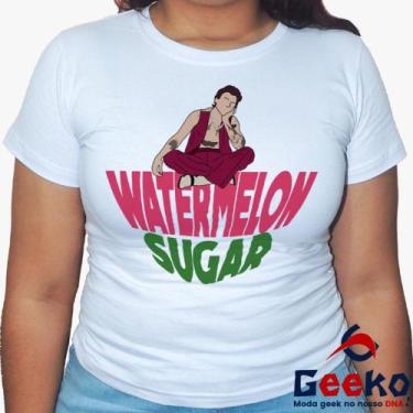 Imagem de Baby Look Harry Styles 100% Algodão - Watermelon Sugar - Pop - Geeko, 