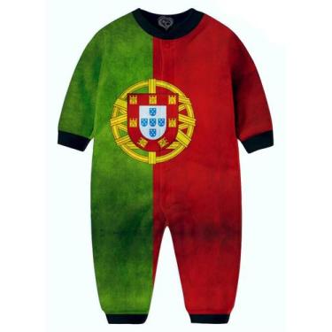Imagem de Macacão Pijama Bandeira Portugal infantil tip top, 2-3 anos