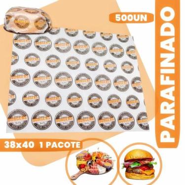 Imagem de Papel manteiga gourmet impermeavel segurar hamburguer grande - Mamedes