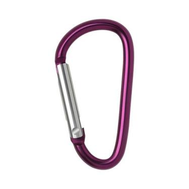 Imagem de Mosquetão De Alumínio Com Anel Em D, Clipe De Gancho Para Camping Ao A