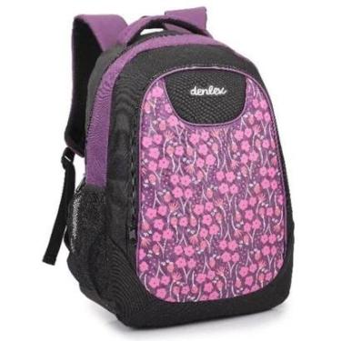 Imagem de Mochila Costas Feminina Flores Trabalho Dl9043 Denlex-Feminino