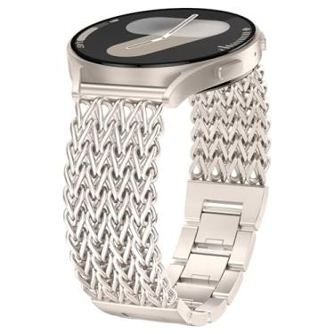 Imagem de Minyee Pulseira feminina compatível com Samsung Galaxy Watch 7 6 5 4 FE de 40 mm e 44 mm/Watch 6 Classic de 43 mm e 47 mm/Watch 5 Pro de 45 mm e pulseira elegante de aço inoxidável de 20 mm, 5.6