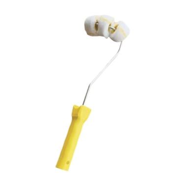 Imagem de Generic Rolo de pintura para tubos, ferramenta para aplicação suave e uniforme, fácil de usar. Rolo de pintura tubular com estrutura para tubos redondos, com 3 Rodas