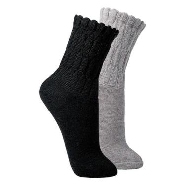 Imagem de Kit com 2 Pares de Meias Aeróbica Lupo 4810-003 Colorido, Preto, 37-40