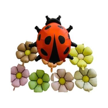 Imagem de Balão De Alumínio Em Forma De Joaninha Fosca Para Festa De Aniversário