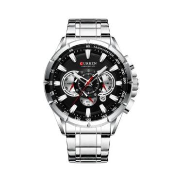 Imagem de Relógio Cronógrafo Masculino Em Aço Inoxidável Com Ponteiros Luminosos