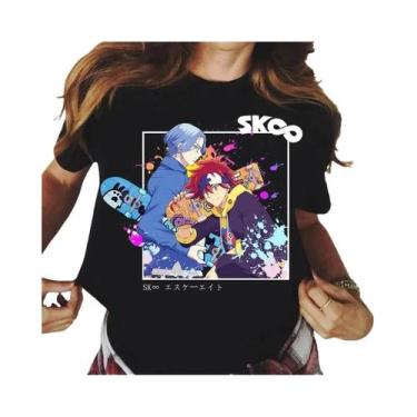 Imagem de Camiseta Feminina Kawaii Com Estampa De Desenho Animado De Skate, Top 