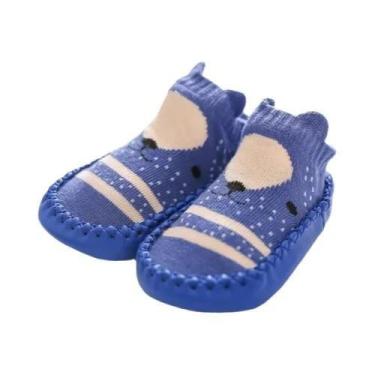 Imagem de Meias Para Bebês Recém-nascidos Com Sola De Borracha, Sapatos Infantis