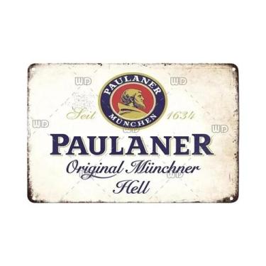 Imagem de Placa De Parede Vintage Da Cerveja Paulaner Da Alemanha, Decoração Em 