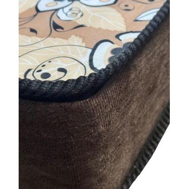 Imagem de Colchão Estampado MARROM Solteiro D28 88x188x14 cm Espuma Qualidade Be