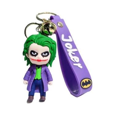 Imagem de Chaveiro De Cartoon Do Batman E Do Coringa Em PVC, Boneco De Borracha 
